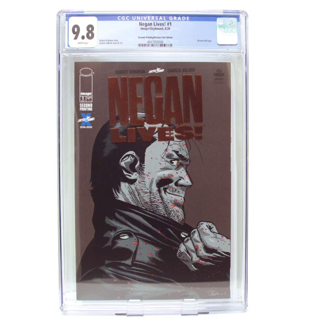 Negan Lives! #1 8/20 Image/Skybound Second Printing/Bronze Foil Edition (CGC Graded)