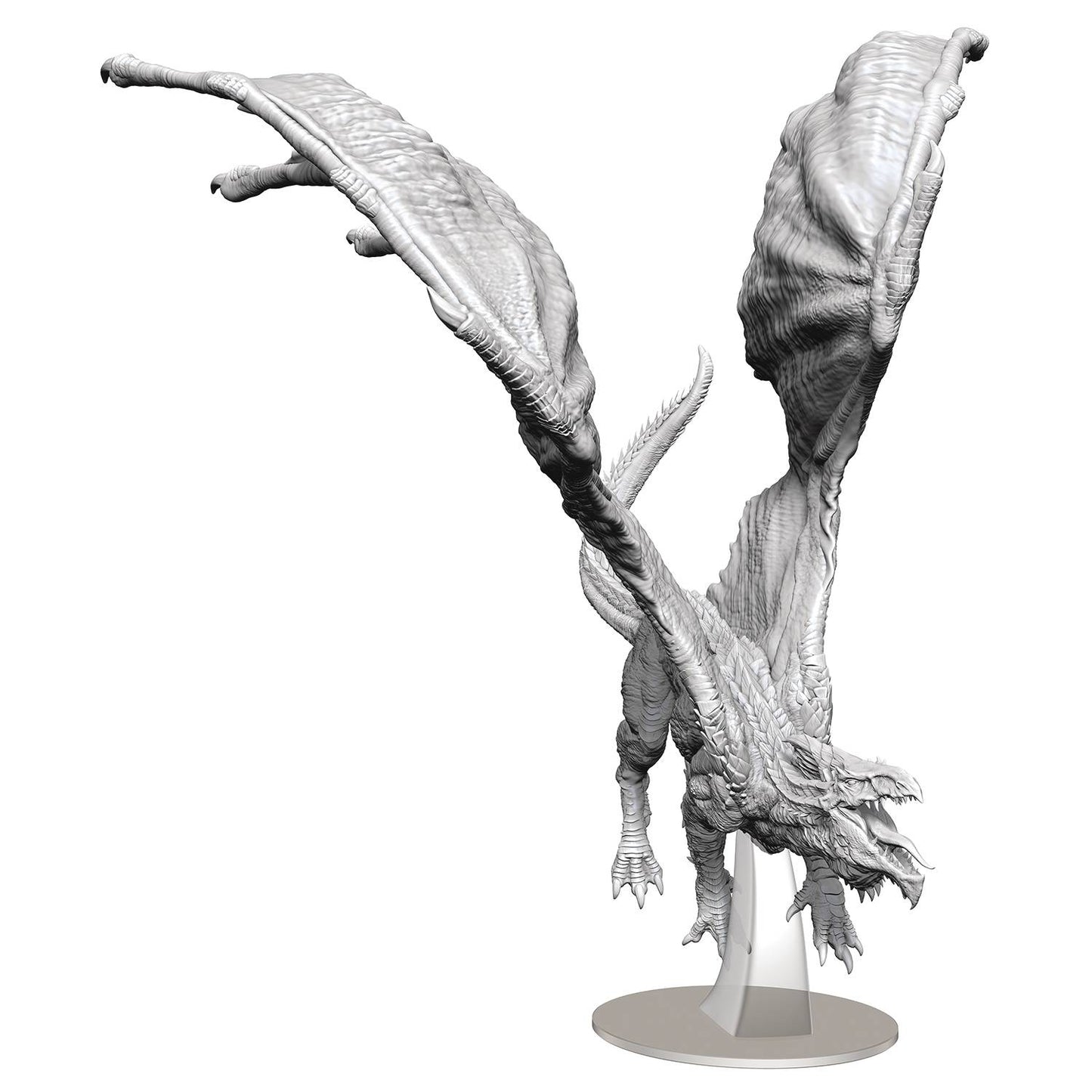 D&D Unpainted Adult White Dragon Miniature