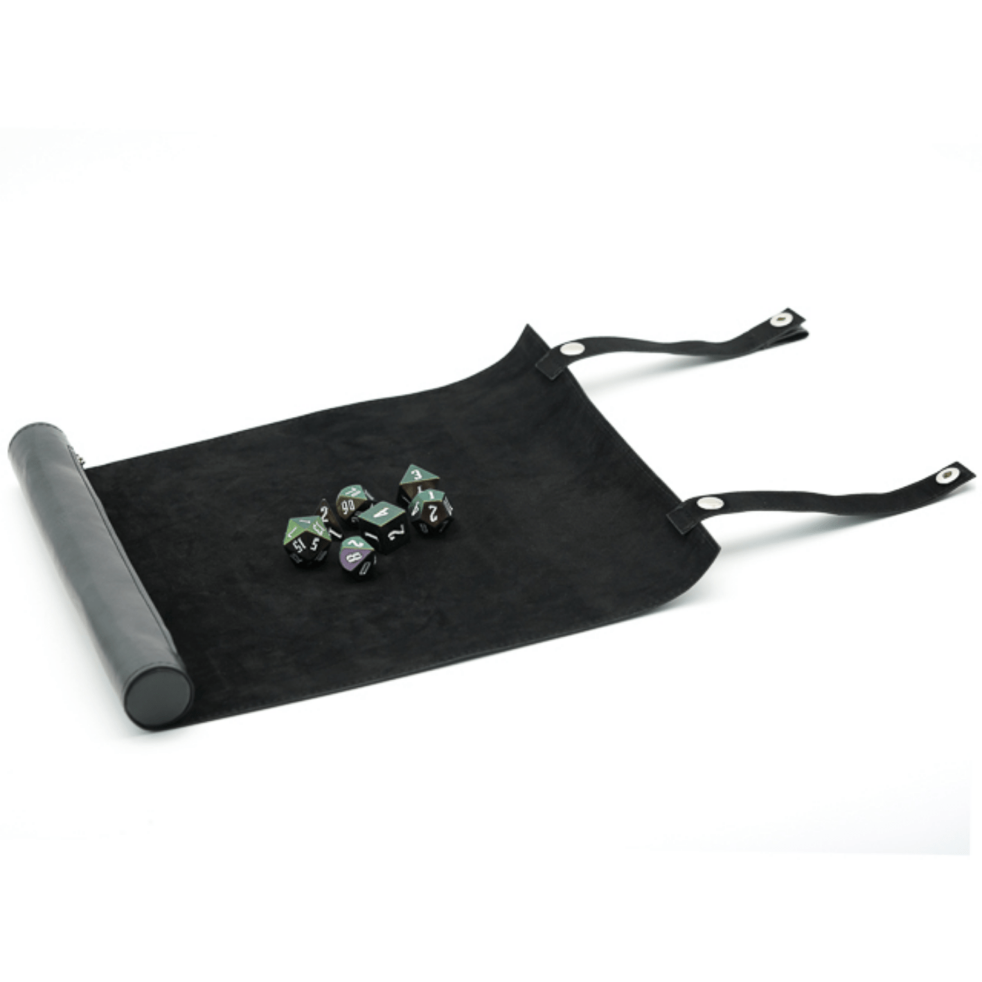 Roll Up Dice Mat Black Leatherette