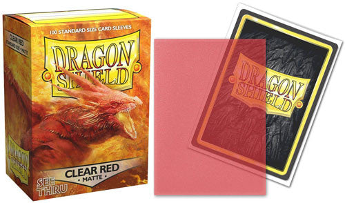 Dragon Shield: Matte Sleeves (Clear Red)