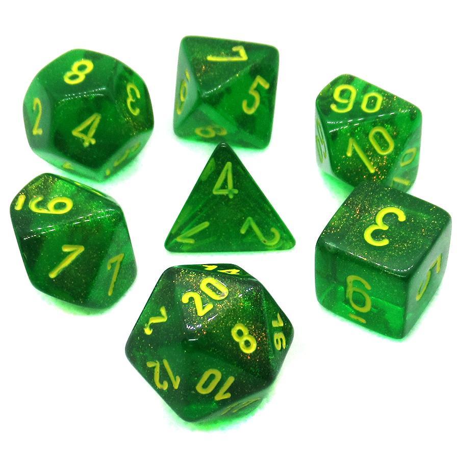 Dice Cube 7-Piece Borealis Maple Green with Yellow