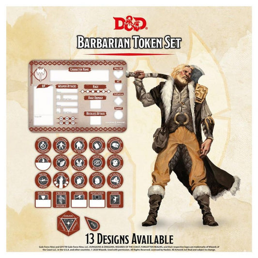 Dungeons & Dragons Barbarian Token Set