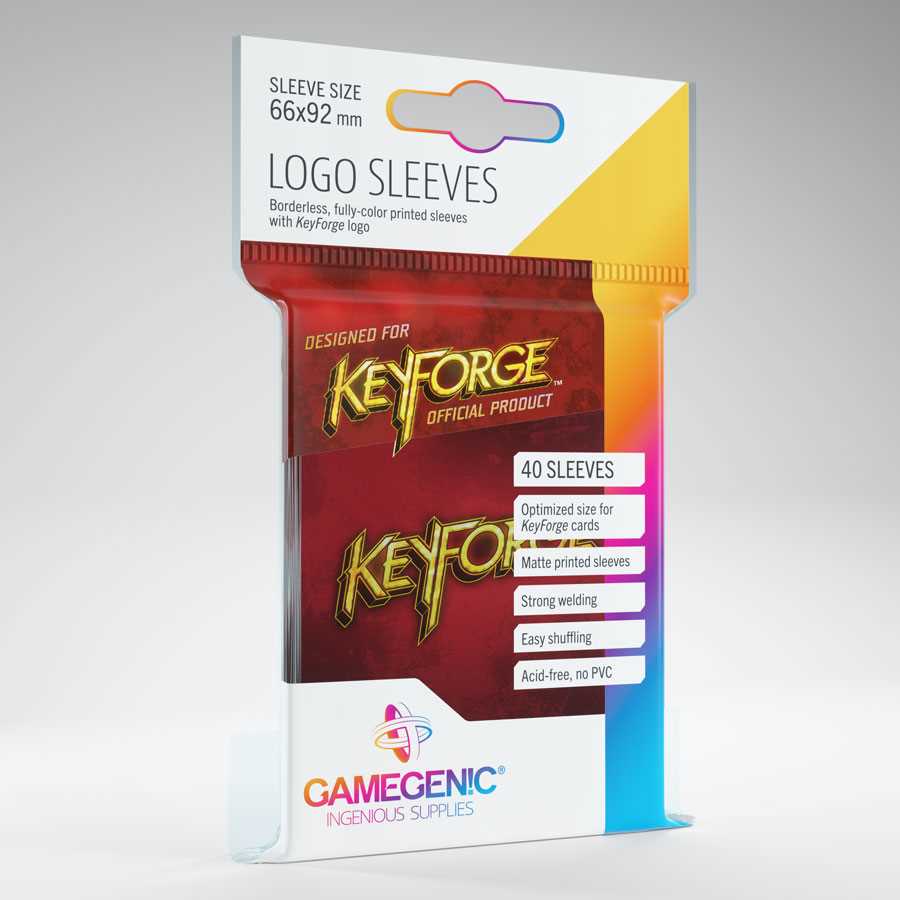 KeyForge Logo Sleeves (Red)