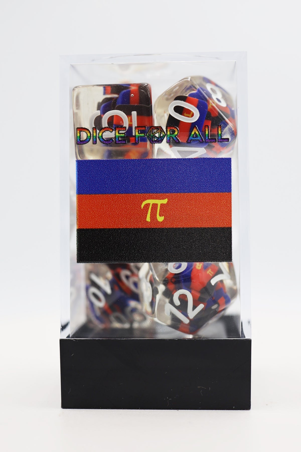 Polyamorous Pride Flag RPG Dice Set (7)