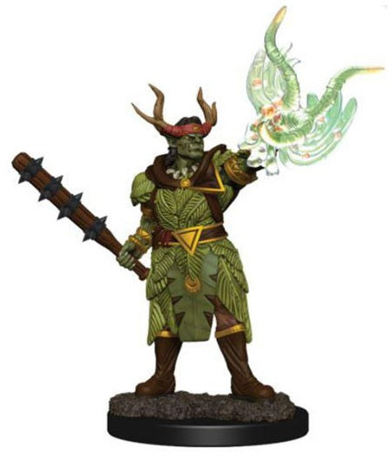 Pathfinder Battles Premium Half Orc Druid Male Painted Miniature