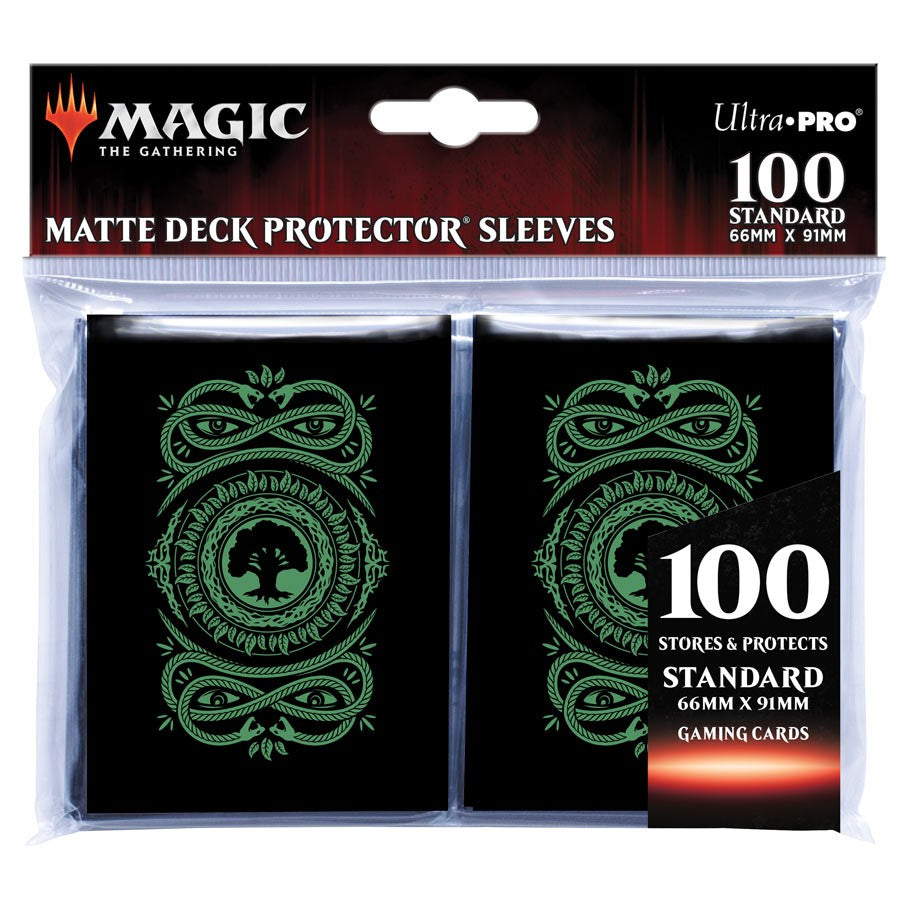 Magic The Gathering Matte Mana Forest Sleeves (100 ct)